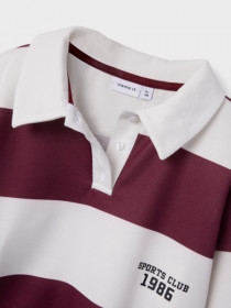 NAME IT Langærmet Polo Bluse Bright White Sassafras